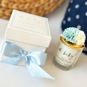 Baby Shower Scented Candle Favors, Customizable Baby Shower Favors, Personalized Baby Shower Gifts, Baby Boy Favors, Birthday Candle Favors