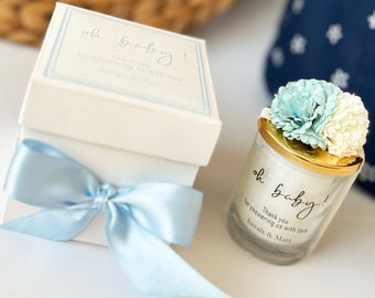 Baby Shower Scented Candle Favors, Customizable Baby Shower Favors, Personalized Baby Shower Gifts, Baby Boy Favors, Birthday Candle Favors