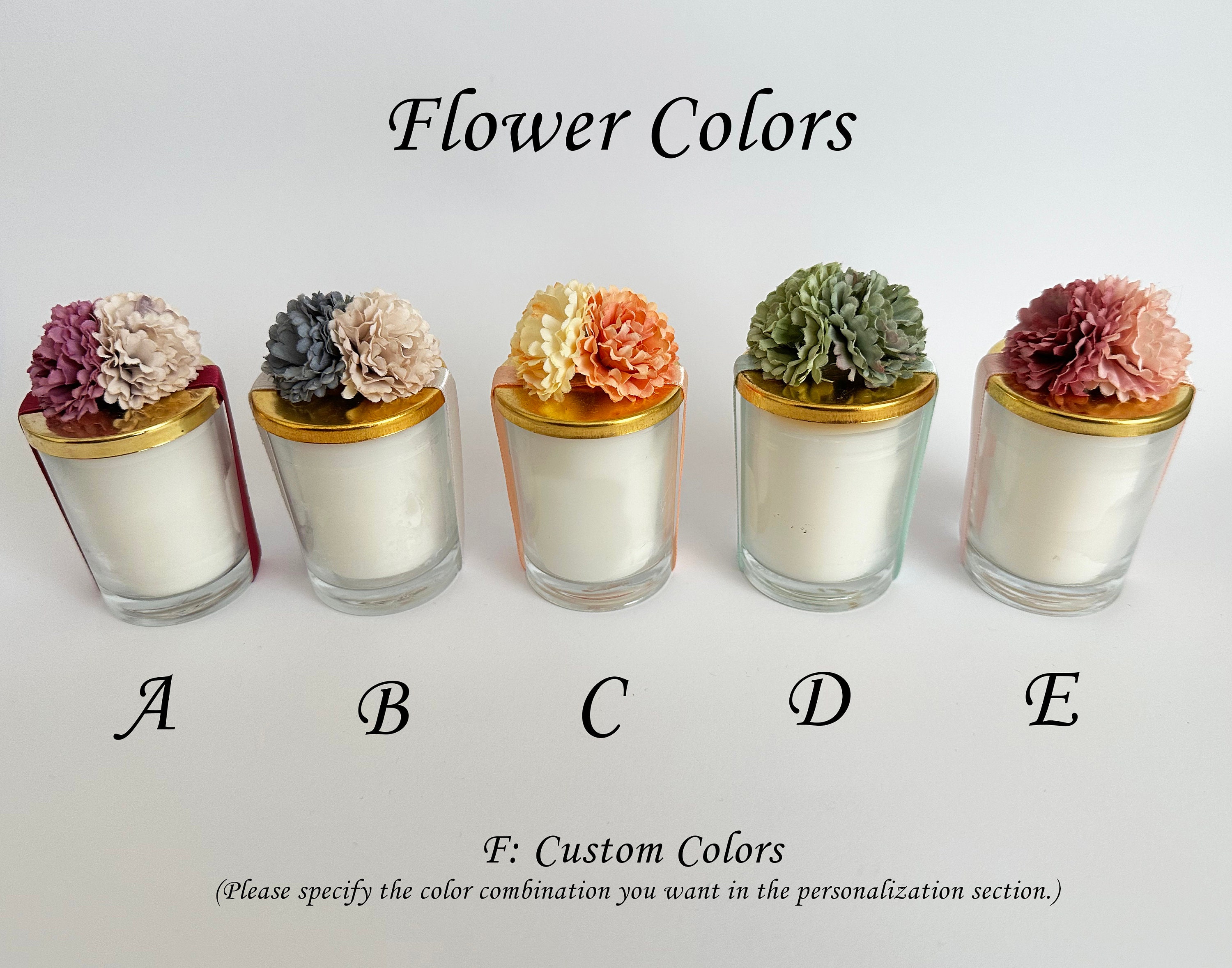 Personalized Luxury Wedding Candle Favors for Guests, Bridal Shower ...