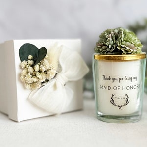Personalized Wedding Gift for Bridesmaids, Will You Be My Bridesmaid Candle, Maid of Honor Candle, Bridesmaid Proposal Gifts for Wedding Day