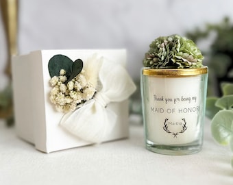 Personalized Wedding Gift for Bridesmaids, Will You Be My Bridesmaid Candle, Maid of Honor Candle, Bridesmaid Proposal Gifts for Wedding Day