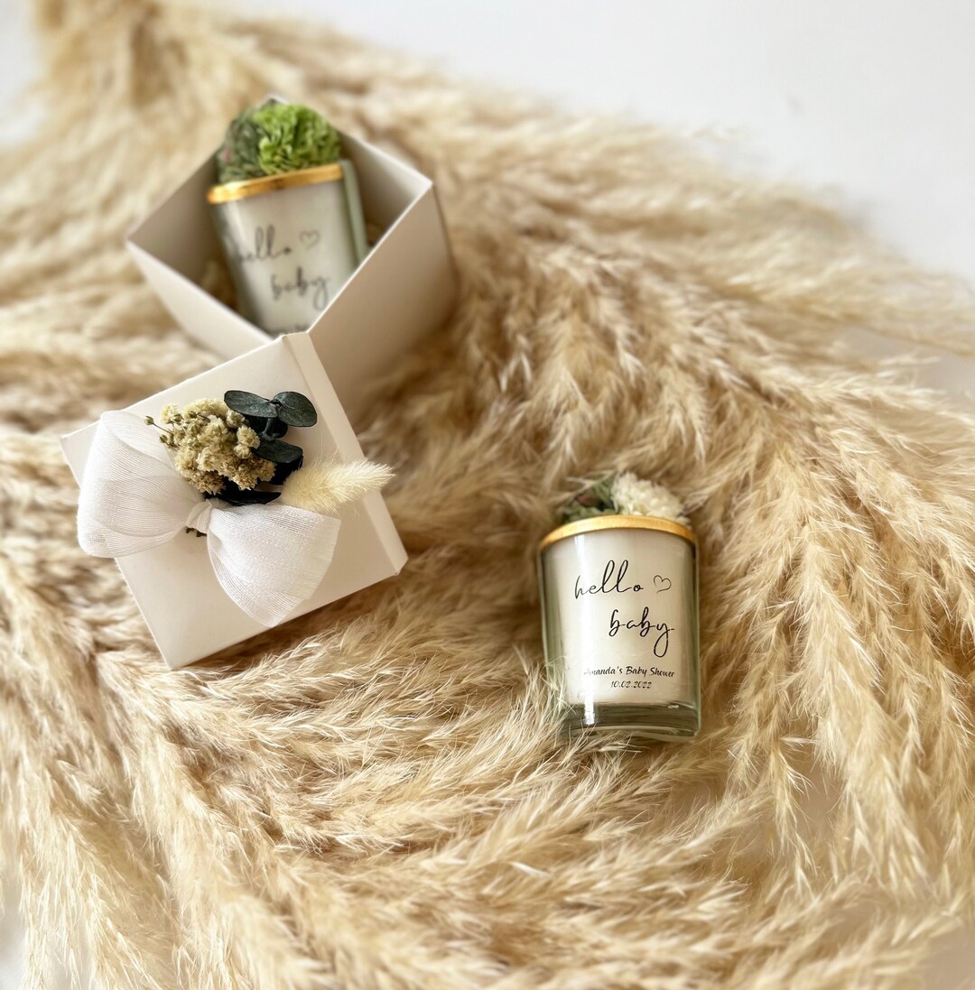 Personalized Baby Shower Candle Favors, Mini Scented Candle Favors for ...