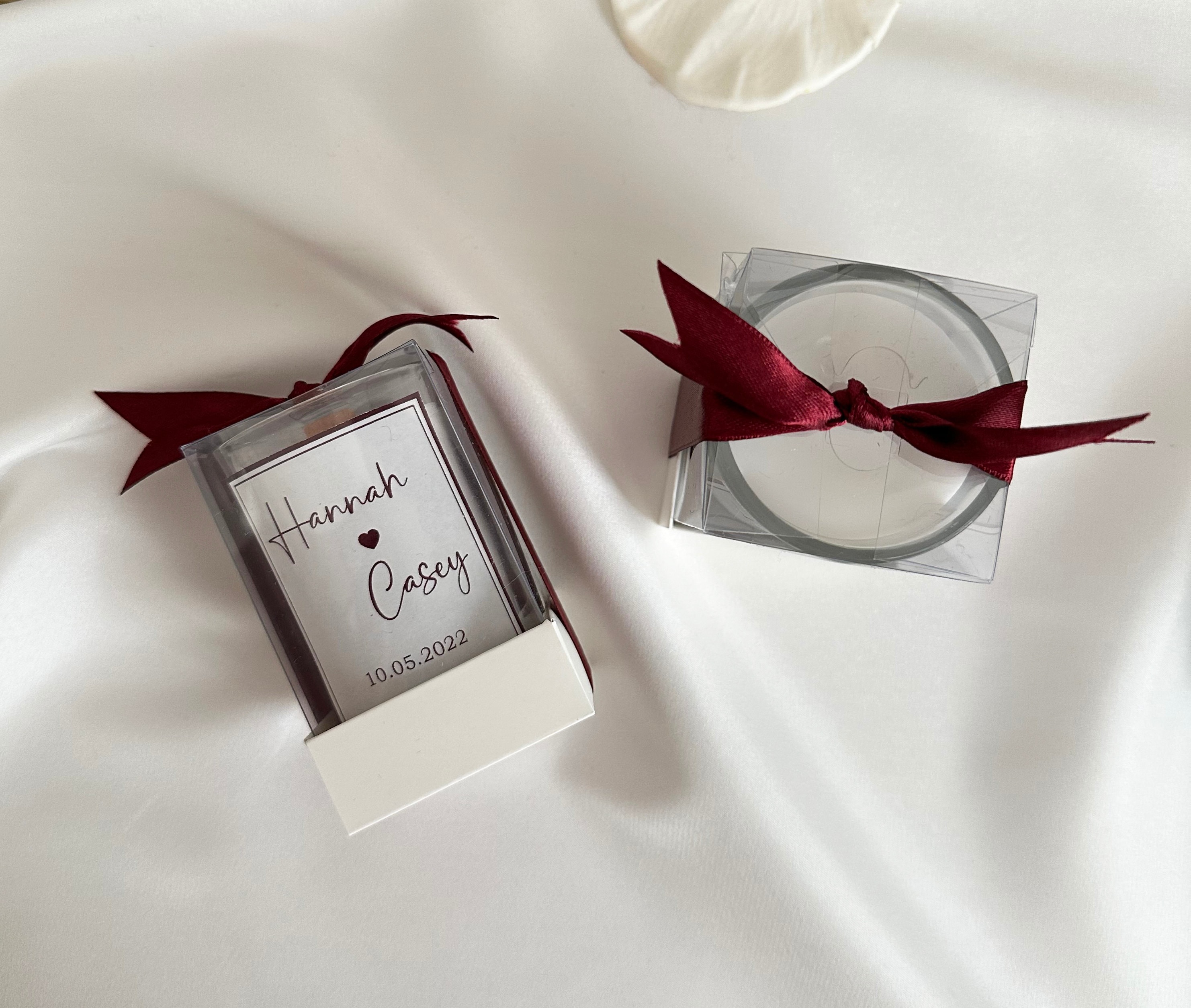 Personalized Wedding Candle Gift for Guests, Scented Soy Wax Candle ...