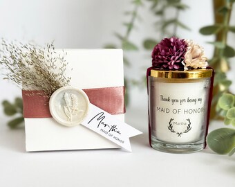 Personalized Will You Be My Bridesmaid Candle Gifts, Bridesmaid Proposal Soy Candle, Bridal Party Gift For Bridesmaids, Trauzeugin Geschenke