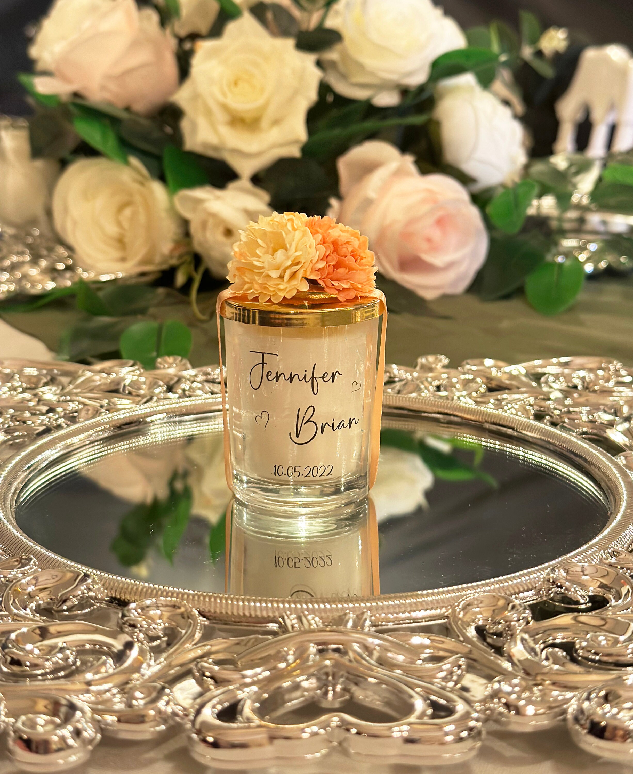 Personalized Luxury Wedding Candle Favors for Guests, Bridal Shower ...