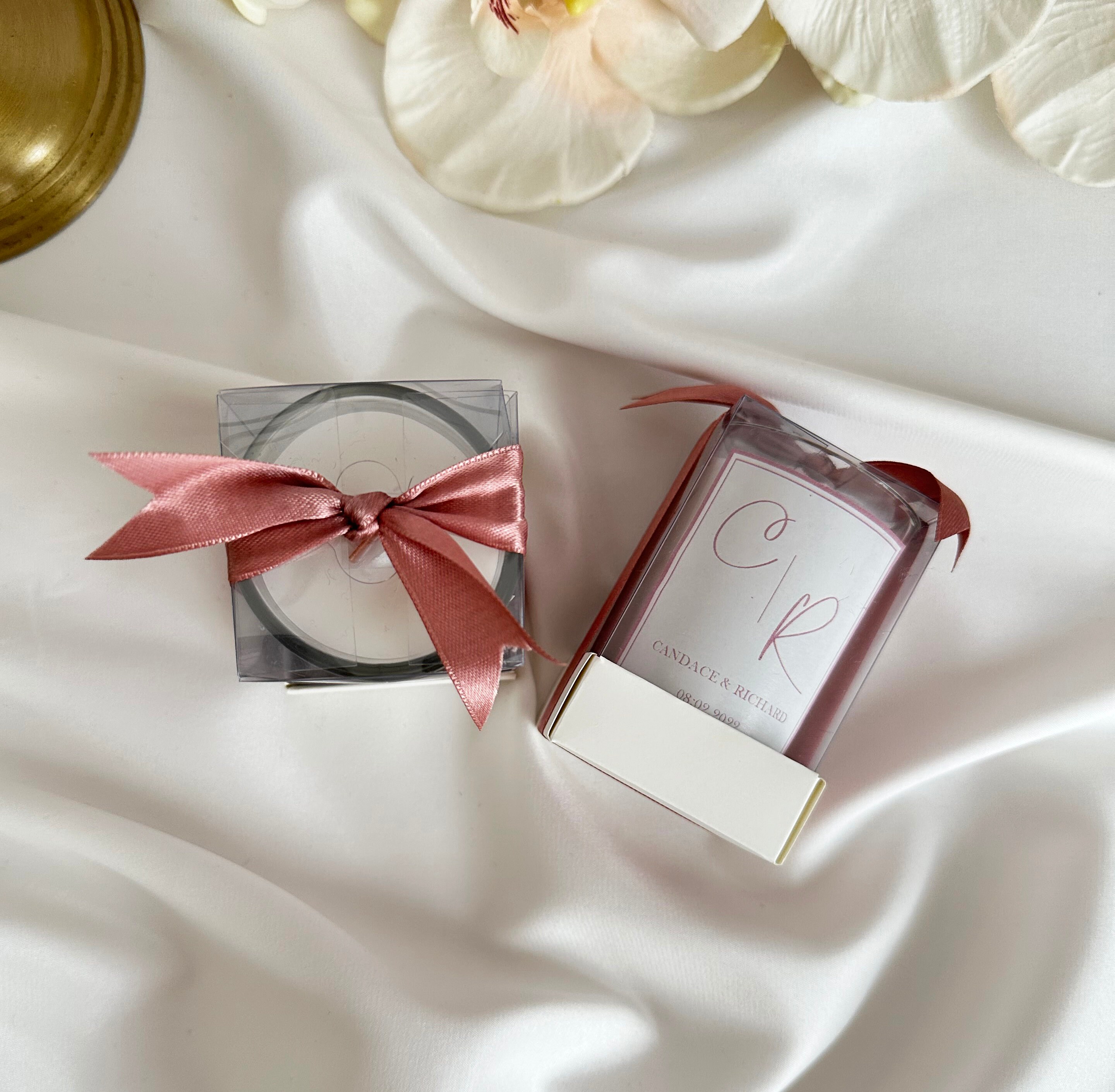 Personalized Wedding Candle Gift for Guests, Scented Soy Wax Candle ...