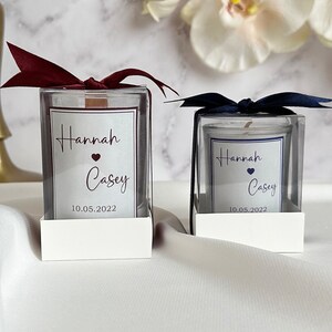 Personalized Wedding Candle Gift for Guests, Scented Soy Wax Candle ...