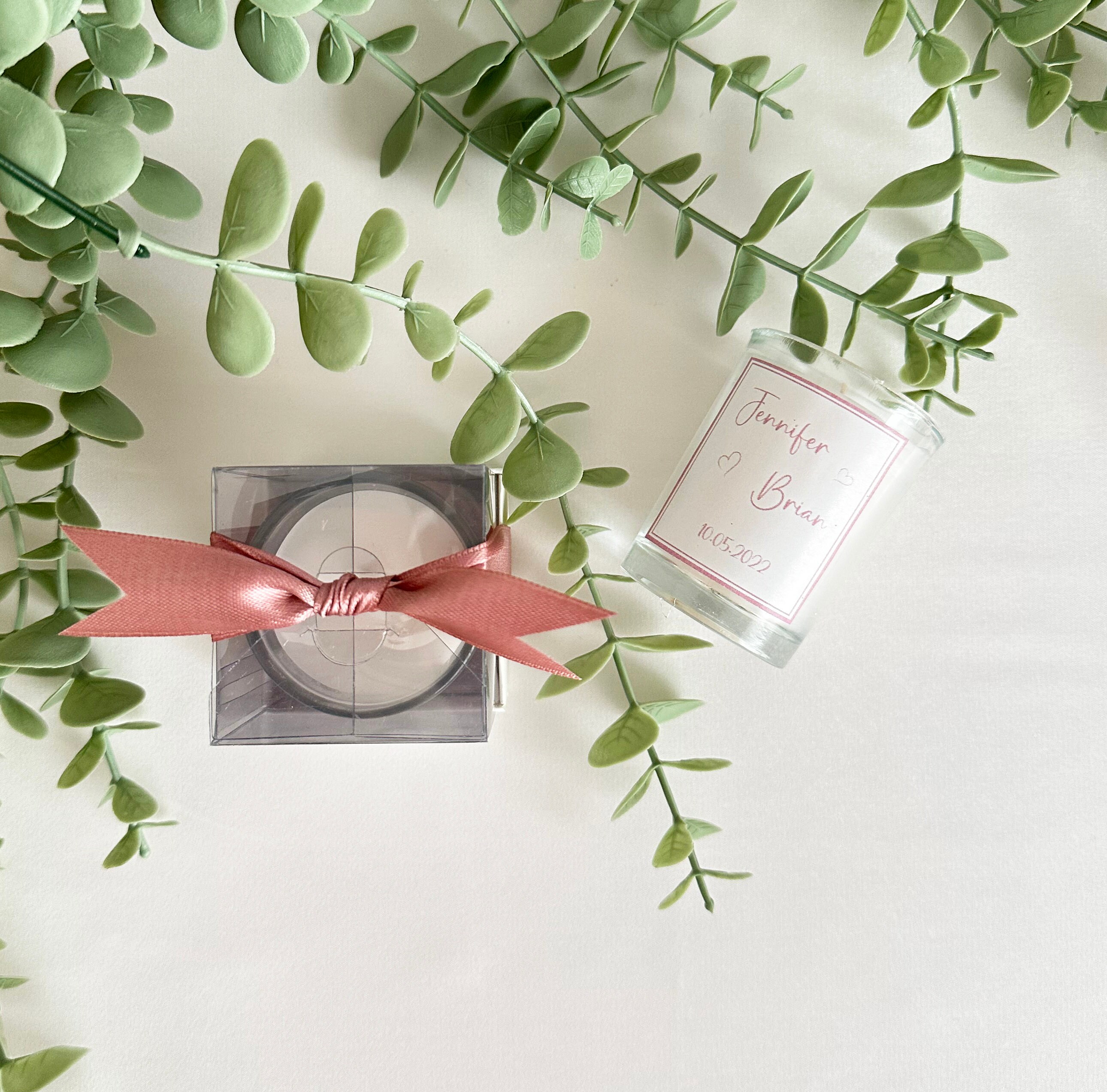 Personalized Wedding Candle Gift for Guests, Scented Soy Wax Candle ...