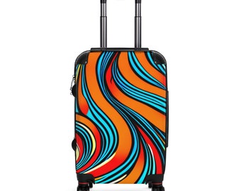 Wavy Abstract Pattern Suitcase