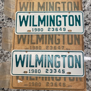 1980 Wilmington City Tags