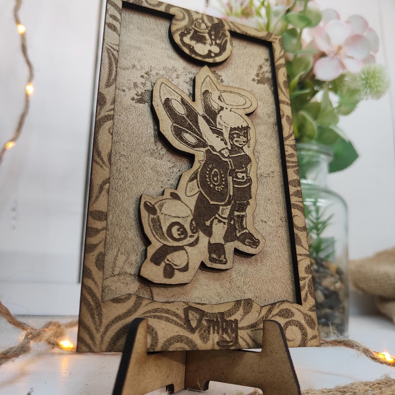 Personalized DOFUS Wooden Relief – Custom Character Art in a Frame | Gaming Gift for DOFUS Fans image 9
