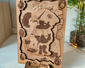 DOFUS 1.29 RETRO Customization in Wood with Relief - Custom Creation of Your Character