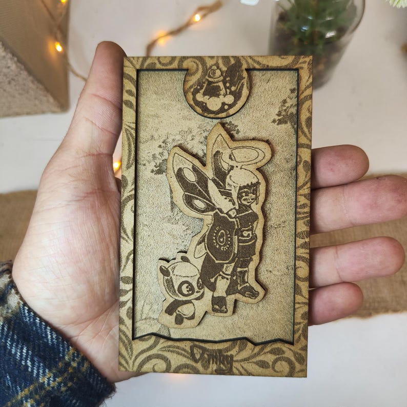 Personalized DOFUS Wooden Relief – Custom Character Art in a Frame | Gaming Gift for DOFUS Fans image 3