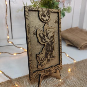 Personalized DOFUS Wooden Relief – Custom Character Art in a Frame | Gaming Gift for DOFUS Fans image 4