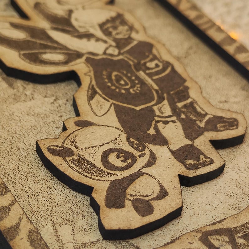 Personalized DOFUS Wooden Relief – Custom Character Art in a Frame | Gaming Gift for DOFUS Fans image 10