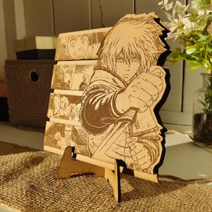 Vinland Saga Wooden Diorama – Engraved Relief Art | Handmade Anime and Manga Decoration
