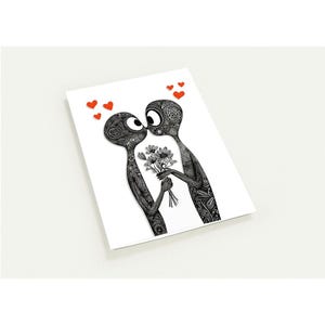 Biglietti di auguri Whimsical Love – Confezione da 10 con buste premium opzionali