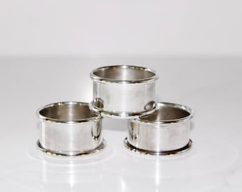Vintage Silverplated Napkin Rings | Set of 3