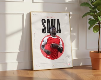 Bukayo Saka / Cartel de fútbol minimalista / Descarga digital