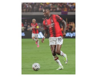 Rafael Leão AC Milan Satin Posters (210gsm), Canvas Wrap, Soccer framed print, Sports wall art, Soccer Player Poster, Portugal soccer poster