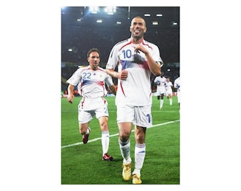 Zinedine Zidane Satin Posters (210gsm), soccer poster, soccer posters, soccer gift, soccer wall art, soccer decor, France poster, Zizu
