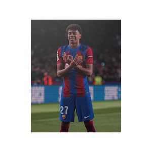 Lamine Yamal Barcelona Satin Posters (210gsm), Wall decor, wall art, soccer art, Barca art, soccer poster, soccer decor, la liga