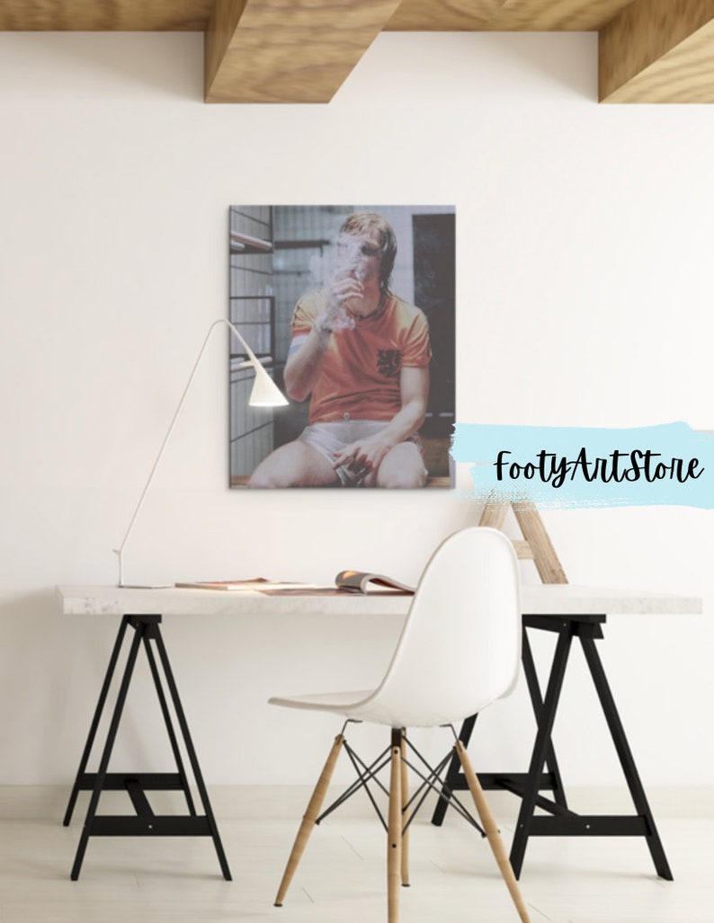 Poster Format A0 - Johan Cruyff Legend Player - Art Mural Football - Neuf