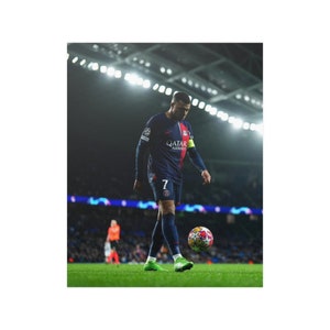 Kylian Mbappé PSG Satin Posters (210gsm),Sports wall art,Man Cave, Gift,Kids Room Decor,Soccer Player Poster, football,football art, Ligue 1