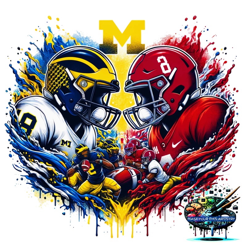 Rose Bowl 2024 Rivals Showdown Drip png michigan football alabama