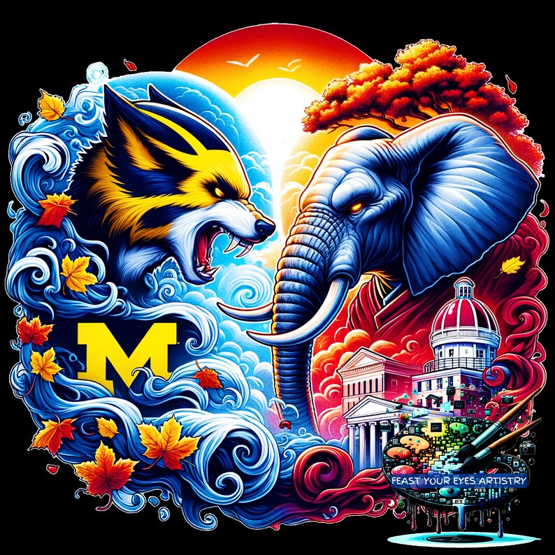 Rose Bowl 2024 Michigan Vs. Alabama Epic College Football Mascot Battle