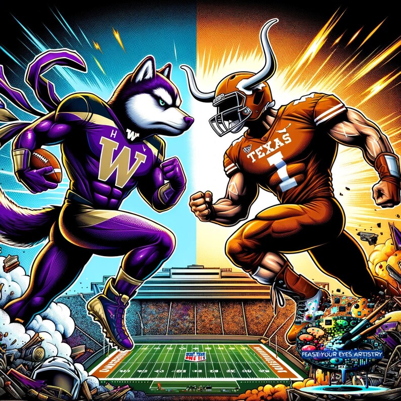 2024 Sugar Bowl Washington Huskies Vs. Texas Longhorns Rivals Png, Dtf