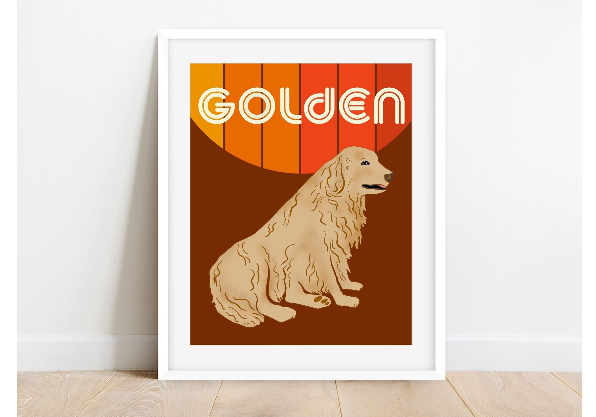 PRINTABLE Golden Retriever Art, Golden Retriever Mom/dad Gift, Golden ...