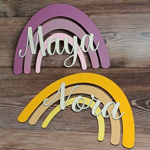 Letrero de puerta/placa de nombre personalizado con el texto deseado y los colores deseados, para la habitación de los niños o la habitación del bebé, baby shower, cumpleaños, bautismo