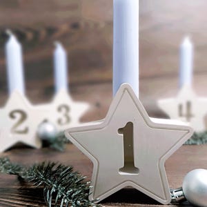 Advent stars – Christmas decoration with recess for candles – Perfect table decoration, Advent wreath, candle holder, decoration for Christmas