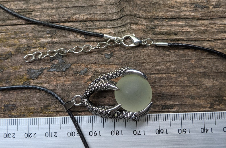 Sea Glass marble necklace, sea marble, seaglass & silver, beach glass marble, glass necklace, seaglass marble necklace, Meer Glas murmel image 5