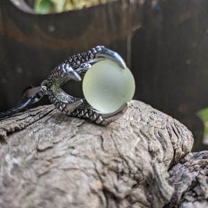 Sea Glass marble necklace, sea marble, seaglass & silver, beach glass marble, glass necklace, seaglass marble necklace, Meer Glas murmel image 2