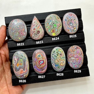 Multi colour Fordite AAA Quality, Unique Fordite Cabochon Loose Gemstone For Making Jewelry  Colorful Fordite Cabochon