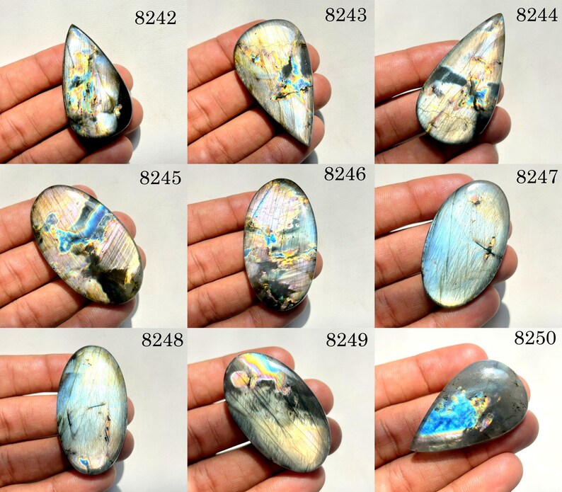 Natural Spectrolite Multicolor Labradorite Cabochon Wholesale Both Side ...