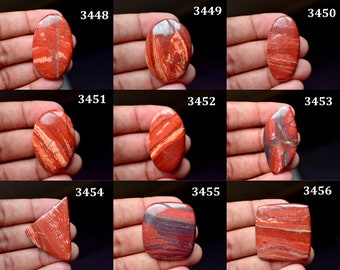 Red Jasper Cabochon Loose Gemstone, Natural AAA Red Jasper For Handmade Jewelry and Wire Wrap