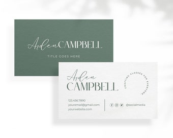 Stylish Business Card Canva Template | Add Your Social Details | Instant Download