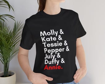 Maglietta unisex per adulti The Orphans of Annie, regalo del cast, maglietta musicale, maglietta per teatro di Broadway, regalo per gli amanti del teatro musicale, fanatico del teatro, Broadway