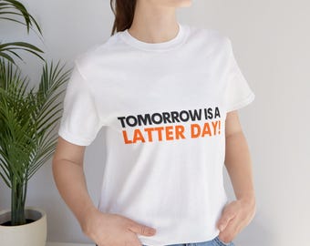 Camiseta unisex de algodón para adultos con el musical del Libro de Mormón, ideal como regalo para espectáculos de Broadway o teatro.