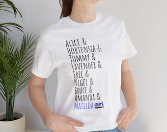 Camiseta unisex de los personajes de Matilda, camiseta de teatro musical