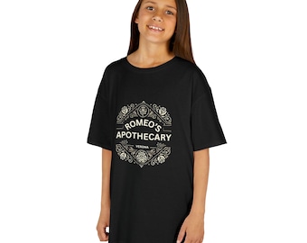 Maglietta unisex in jersey di cotone con tema musical e Giulietta, maglietta per bambini a tema Broadway, regalo perfetto per gli amanti del teatro musicale.