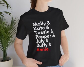 XS Orphans Of Annie, Musical Theatre Adult Cotton Unisex Tee, Broadway Theater Tshirt, Cast Gift
