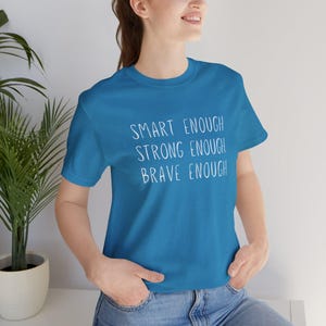 Matilda Motivational Smart Enough Strong Enough Brave Enough Adult Unisex Tshirt, Musical Theatre Tee, Theater, Musicals Shirt, Motivational