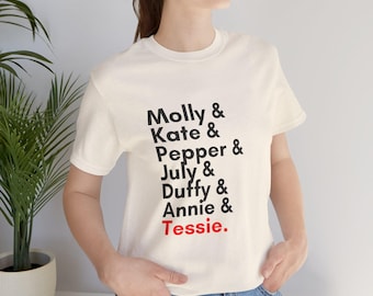 Musical Orphans of Annie - Camiseta unisex de algodón para adultos con el personaje de Tessie, camiseta de teatro de Broadway, regalo para el elenco