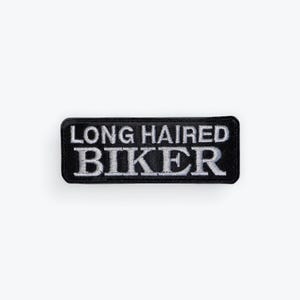 Long Haired Biker Motorcycle Patch