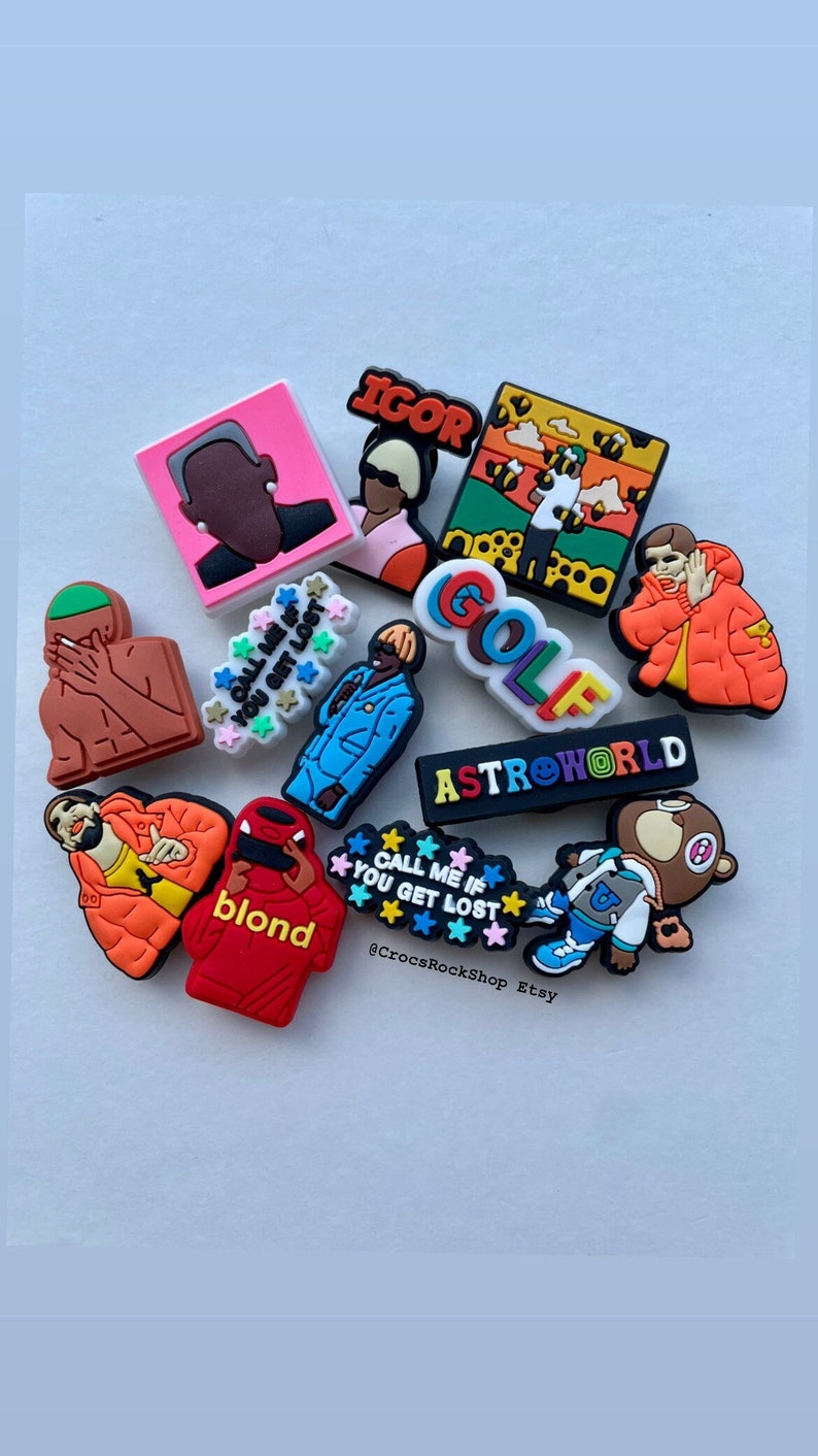 Frank Ocean Jibbitz Kanye Crocs Charms Travis Scott Astroworld Etsy
