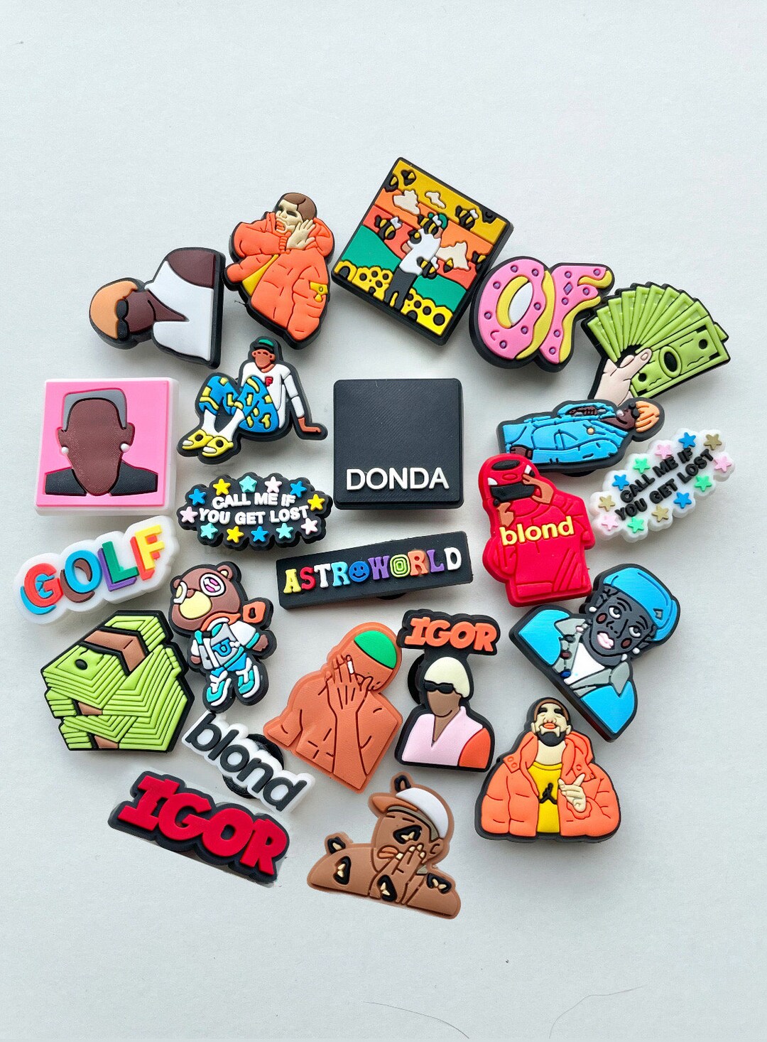 Frank Ocean Jibbitz Kanye Crocs Charms Travis Scott Astroworld Etsy